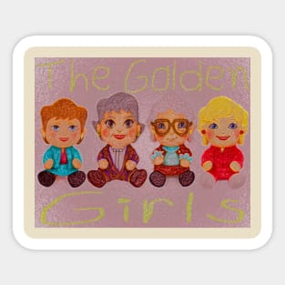 Golden Girls Cartoon Sticker